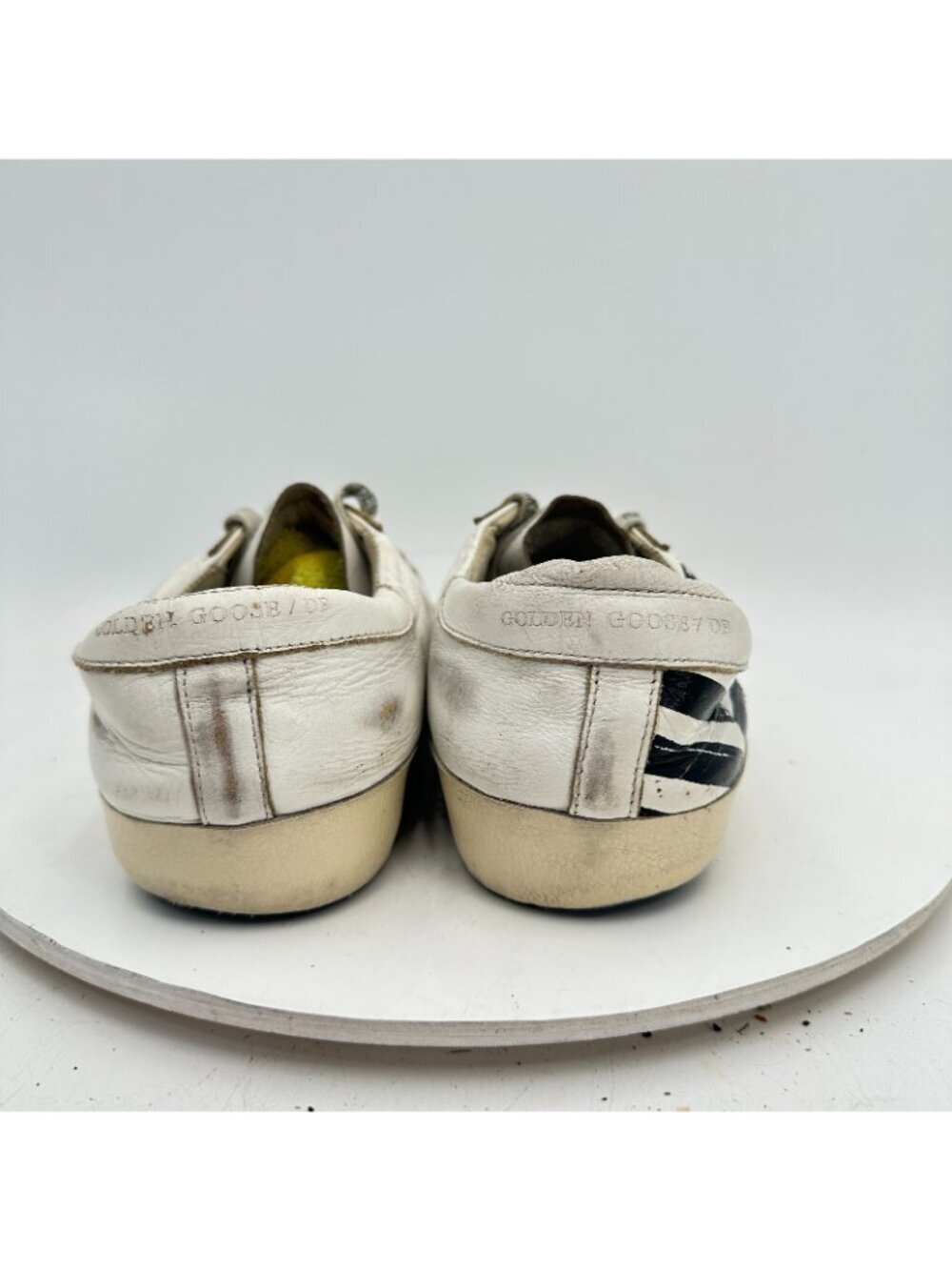 Golden Goose Men Size EU 40 US 7 White Black Leather Suede Low Top Casual Shoes - Picture 5 of 11